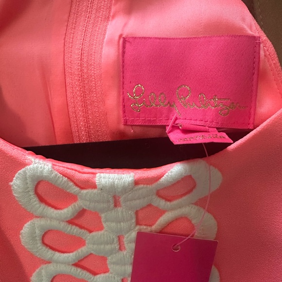 NWT Lilly Pulitzer Pearl Romper in Lilly’s Coral Size 0 - Picture 7 of 13